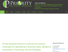 Tablet Screenshot of prioritybusinessbrokers.com